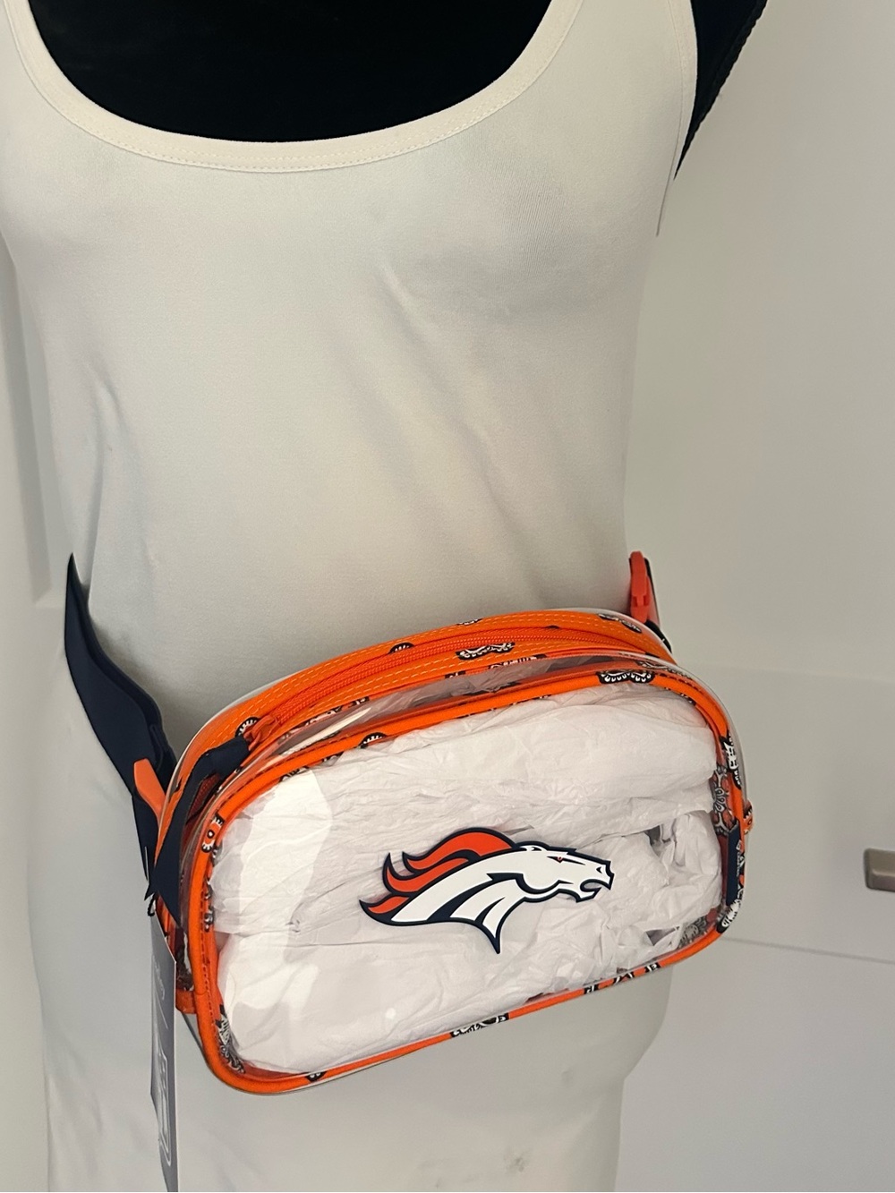 Denver Broncos Vera Bradley NFL Clear Small Belt Bag NWT